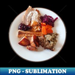 food roast turkey christmas dinner photo - decorative sublimation png file