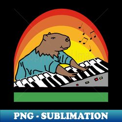 Funny Capybara Makes Music with Piano Keyboards - Exclusive Sublimation Digital File