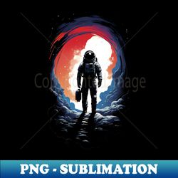 Brave Astronaut - Sublimation-Ready PNG File