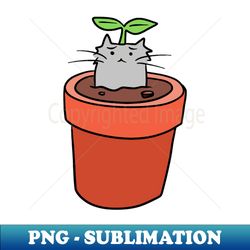 Cat Planter - Elegant Sublimation Png Download
