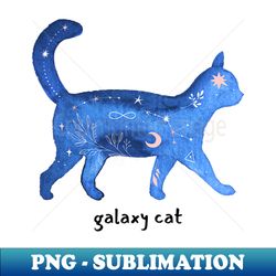 watercolour galaxy cat design - png transparent sublimation design