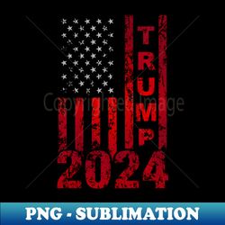 Patriotic Glowing American Flag Trump - Instant Sublimation Digital Download