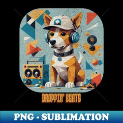hip hop hound retro boombox dog - unique sublimation png download
