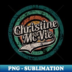 Christine McVie Retro Circle Crack Vintage - Modern Sublimation PNG File