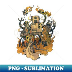 The Robots Come Out At Knight - Special Edition Sublimation PNG File