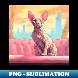 Sphynx Cat - High-Resolution PNG Sublimation File