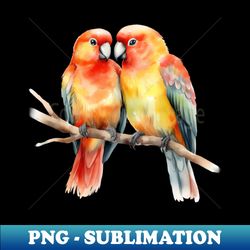 Two Love Birds - Premium PNG Sublimation File