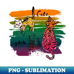 New Wave Cats - Sublimation-Ready PNG File