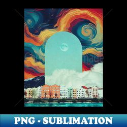 Twirling Sky - Vintage Sublimation PNG Download