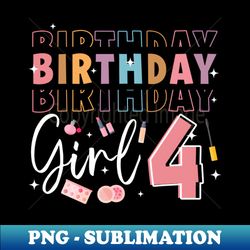 Personalized Make up 4th Birthday Beauty slip over Birthday Girl Gift Make Up Girl Tee - Premium Sublimation Digital Dow