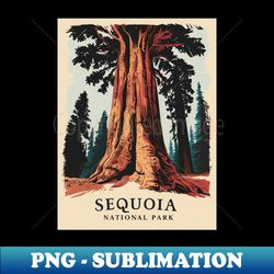Vintage Sequoia National Park - High-Quality PNG Sublimation Download