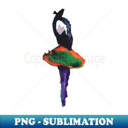 exquisite ballerina watercolor vibrant dance art by rita - elegant sublimation png download