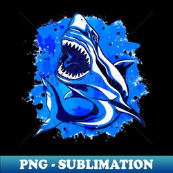Blue Shark In The Deep - Stylish Sublimation Digital Download