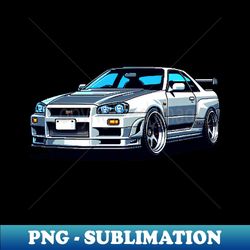 Nissan Skyline GT-R R34 Pixel - Trendy Sublimation Digital Download