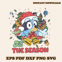 Bluey Christmas Tis The Season PNG
