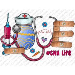 Easter Day Love CNA Life Png, Happy Easter Day Png, Medical Assistant, Nurse Hat, Nurse Assistant Png, Sublimation Png,