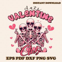 Anti Valentine Club Skeleton Friends PNG