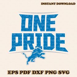 One Pride Detroit Lions Football Svg Digital Download