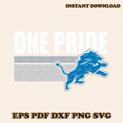 One Pride Detroit Lions Football Svg Digital Download