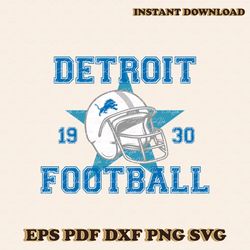 Detroit Football NFL 1930 Helmet Logo SVG