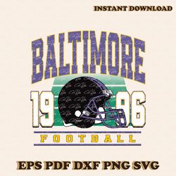 Retro Baltimore Football 1996 Helemt SVG