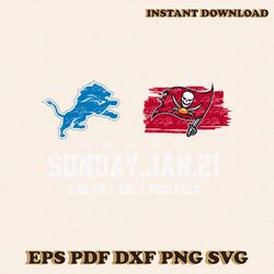 Detroit Lions vs Tampa Bay Buccaneers Divisional Round SVG