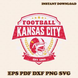 Vintage Kansas City Football Est 1960 SVG