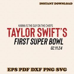 Taylor Swift First Super Bowl 2024 SVG