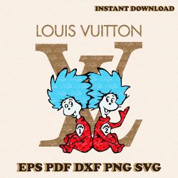 Funny Louis Vuitton Thing 1 Thing 2 SVG