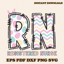 Retro RN Registered Nurse Easter SVG