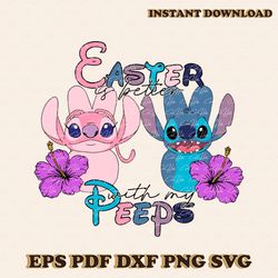 Stitch Angel Easter Is Better With My Peeps PNG