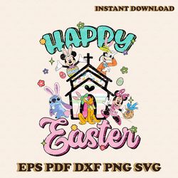 Happy Easter Disney Bunny Characters PNG