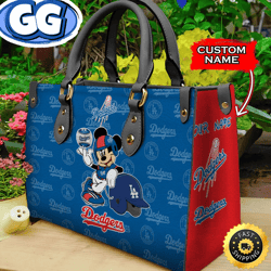 Custom Name USA - MLB Los Angeles Dodgers Mickey Leather Bag