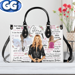 Celine Dion Handbag,Celine Dion Leather Bag,Celine Dion Purse Bag,Music Leather handbag,Singer Leather Handbag,Crossbody