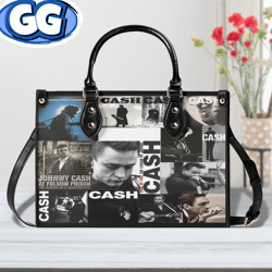 Johnny Cash Leather Bag,Johnny Cash Lover HandBag,Johnny Cash Bags And Purse,Custom Leather Hand Bag,Handmade Bag,Women