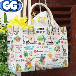 Jimmy buffett Handbag,  Music Leather Bags,  Jimmy buffett Women Bag,  Jimmy buffett Lovers Handbag,  Custom Leather