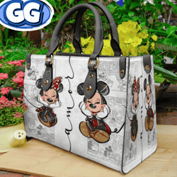 Vintage Mickey Leather HandBag, Mickey Handbag, Love Disney, Disney Handbag, Travel handbag, Teacher Handbag, Handmade B
