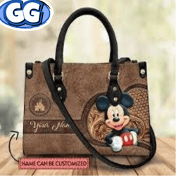 Vintage Mickey Leather HandBag, Mickey Handbag, Love Disney, Disney Handbag, Travel handbag