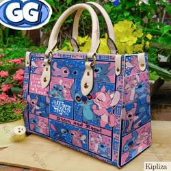 Cute Stitch Handbag, Disney Lilo and Stitch Leather Bag, Shoulder Bag, Crossbody Bag, Top Handle Bag, Vintage Bag 1