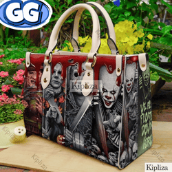 Horror Character Handbag, Horror Halloween Leather Bag, Movie Shoulder Bag, Crossbody Bag, Top Handle Bag, Vintage Bag