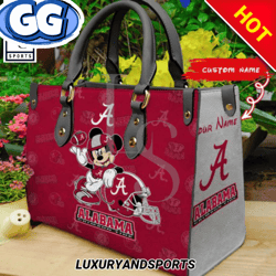 Alabama Crimson Tide Mickey Women Leather Handbag
