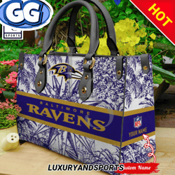 Baltimore Ravens NFL Schedule Leather Handbag