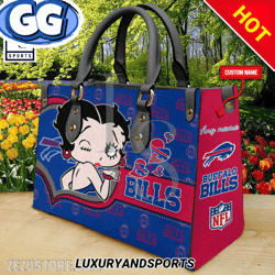 Buffalo Bills NFL Betty Boop Leather Handbag
