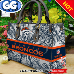 Denver Broncos NFL News Leather Handbag