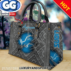 Detroit Lions NFL Premium Leather Handbag