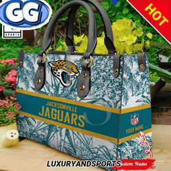 Jacksonville Jaguars NFL Stats Leather Handbag