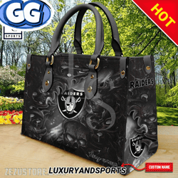 Las Vegas Raiders NFL Players Leather Handbag