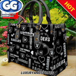 Las Vegas Raiders NFL Pro Football Leather Handbag