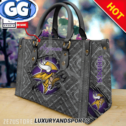 Minnesota Vikings NFL Premium Leather Handbag