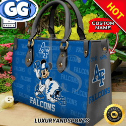 NCAA Air Force Falcons Mickey Custom Name Leather Bag
